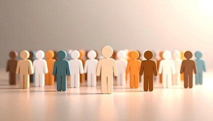 Diverse group of stylized figures