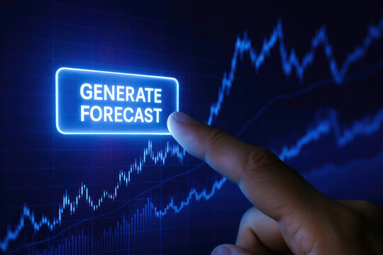 A activates a digital interface to produce real-time analytics symbolizing strategic planning in financial environments - Powered by Adobe