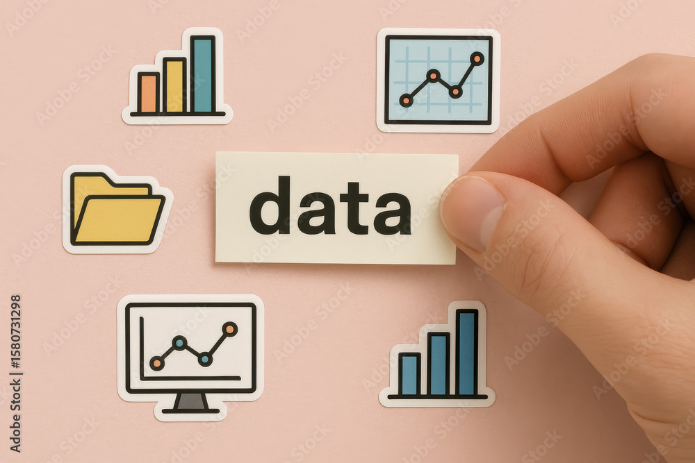 Aufkleber analyzing data insights supports strategic growth and informed decision making in business environme