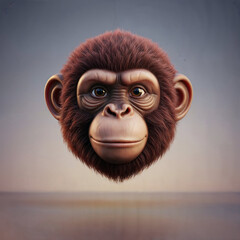furry head of a monkey icon