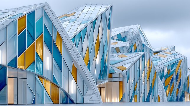 Faceted Glazing Skyscraper Design in Paris with Colorful Elements