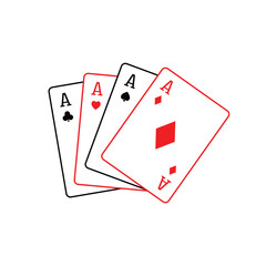 Four Aces Playing Cards Hand