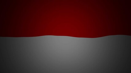 Animation of Indonesia flag gently waving. Perfect for 17th of August celebrations, patriotic presentations, political campaigns, or memorial events. Indonesia Waving Flag Background Animation.

