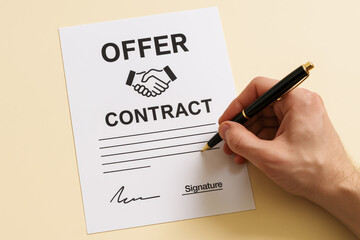 Finalizing a business agreement on a contract highlights commitment and trust in professional partnerships
