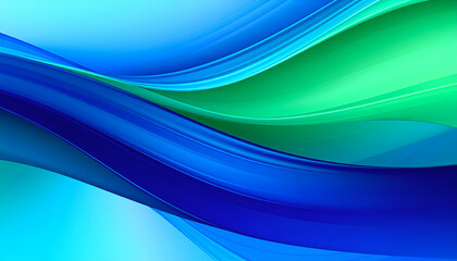 Abstract waves of blue and green create a soothing, modern design.