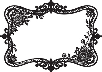 
Vintage Floral Laser Cut Ornamental Frame Set