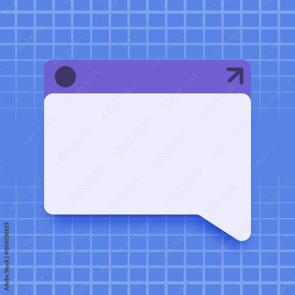 Poster speech bubble square background with copy space. message banner vector illustration.