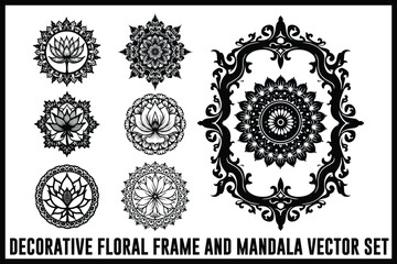 
Vintage Floral Laser Cut Ornamental Frame Set