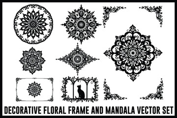 
Vintage Floral Laser Cut Ornamental Frame Set