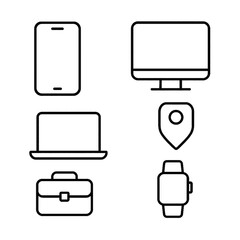 デバイスとビジネスアイコンセット｜Device and Business Icon Set