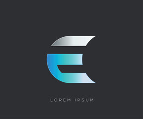 Initial E logo design template