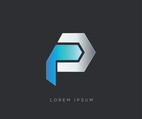 Initial P logo design template