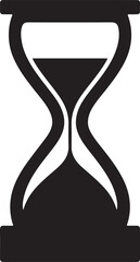 Hourglass Silhouette Illustration for Time Management and Countdown Concept