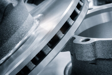 Close up of turbine of High pressure pump for pumping water, fuel, oil and petroleum products,...