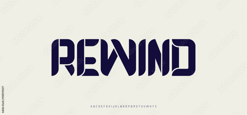 Aufkleber minimal font creative modern alphabet. typography with regular and number. minimalist style fonts se