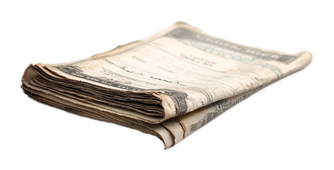 Bank Statement for Account Records and Transactions - Isolated on White Background