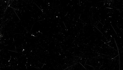 Abstract animation of falling snowflakes and stars in a dark, star-filled night sky