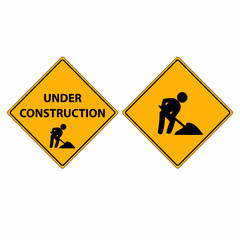 Vector Under Construction Sign icon Symbol