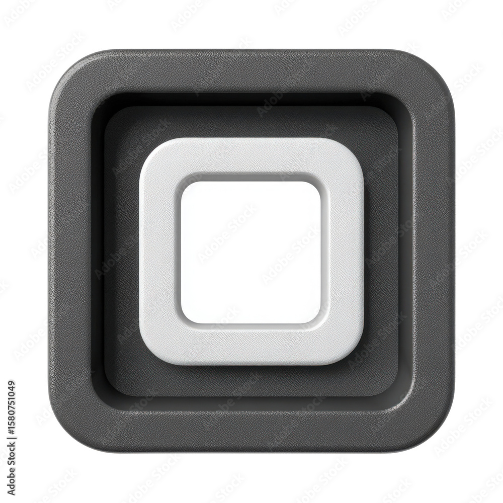 Aufkleber minimalistic square layers in shades of gray showcasing modern design and texture ideal for creative