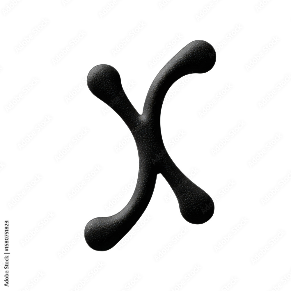 Poster abstract black shape with smooth texture and rounded edges, isolated on a white background for creat