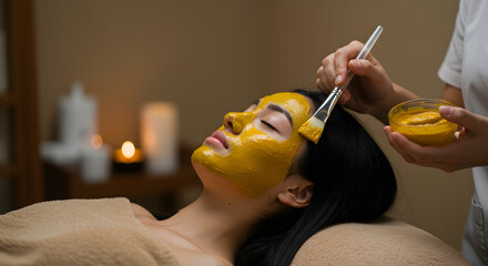 Face Mask Application at Spa