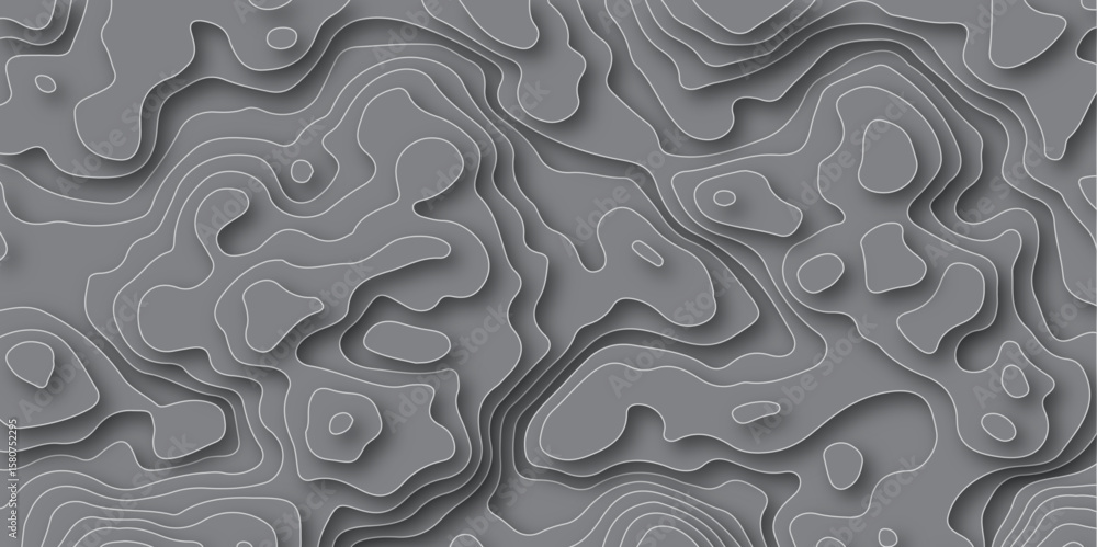 Poster the grey white on black contours vector topography stylized height of the lines. the concept of a co