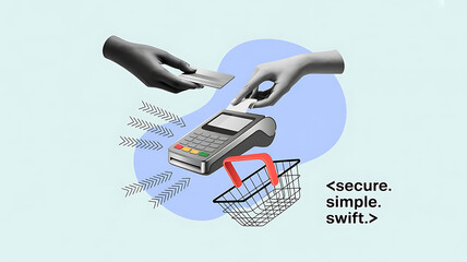Contactless payment,  cashless credit card payment pos terminal nfc service. Inflation as goods price increase concept in the world or means of digital transformation, created with generative ai