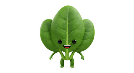 Smiling Spinach Cartoon Character