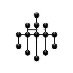 Abstract representation of a network structure with nodes and connections illustrating data flow and messaging concepts in black.