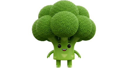 Broccoli Character Cartoon Illustration