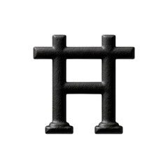 Black stylized icon of a unique symbol resembling a letter, showcasing modern design and creativity in graphic art