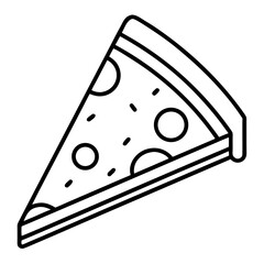 Cheesy Pizza Slice Icon – Flat Style