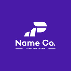 vector logo initial P accounting
