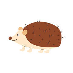 Cute hedgehog. Autumn forest character. Vector illustration.