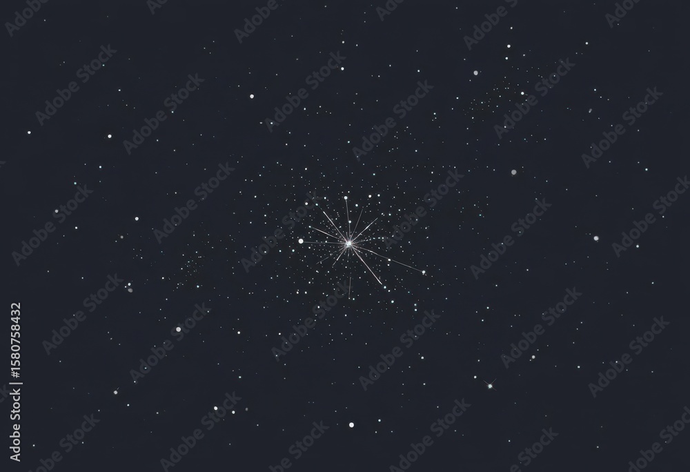 Poster cosmic simplicity a clean and elegant starfield in a minimalist design