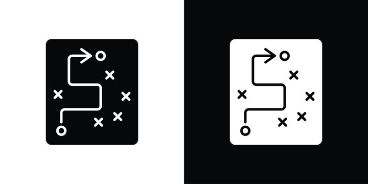 Tactical icon design. Black flat style sign for mobile concept