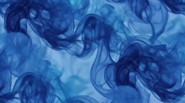 Abstract Blue Smoke Swirling Texture Background