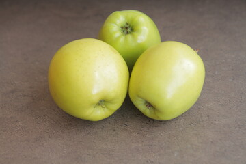 green apples on a black