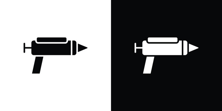 Sealants gun icon design. Black flat style sign for mobile concept
