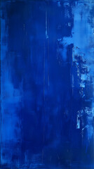 cobalt blue background with a slightly reflective surface, adding depth and sophistication.