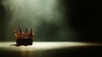 crown as emblem of sovereignty and leadership, cinematic depth