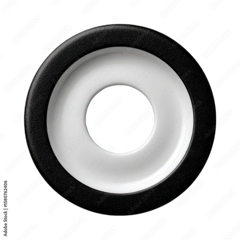 Poster minimalist round black and white design element with a smooth surface, ideal for modern art or graph