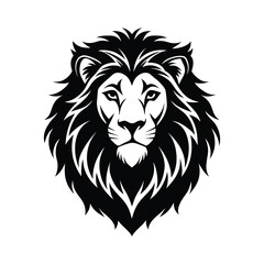 lion head silhouette vector