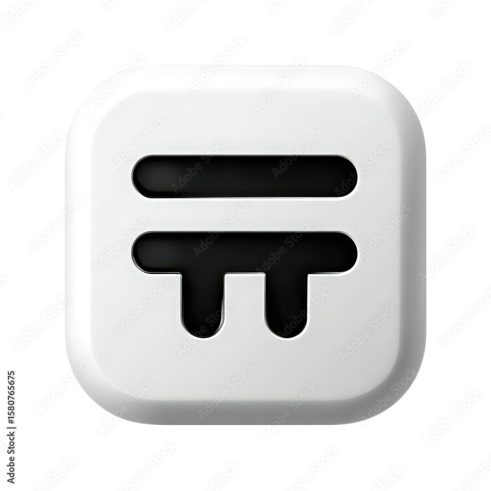 Poster simple and modern decorative icon with black lines on white background for user interface and graphi