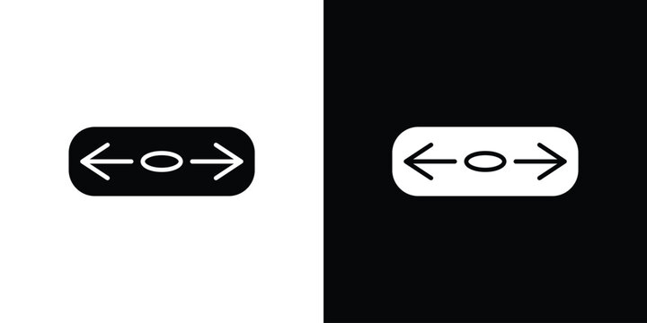 Diameter icon design. Black flat style sign for mobile concept