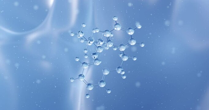 Trimipramine rotating molecular structure, 3d model of antidepressant
