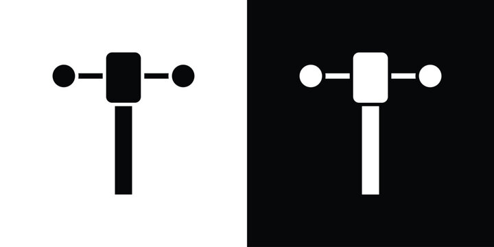 Anemometer icon design. Black flat style sign for mobile concept
