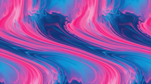 Abstract Pink and Blue Swirling Waves Background