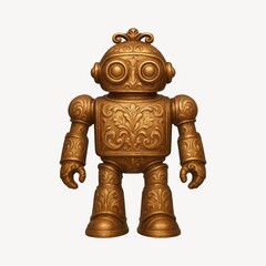 Ornate golden vintage robot