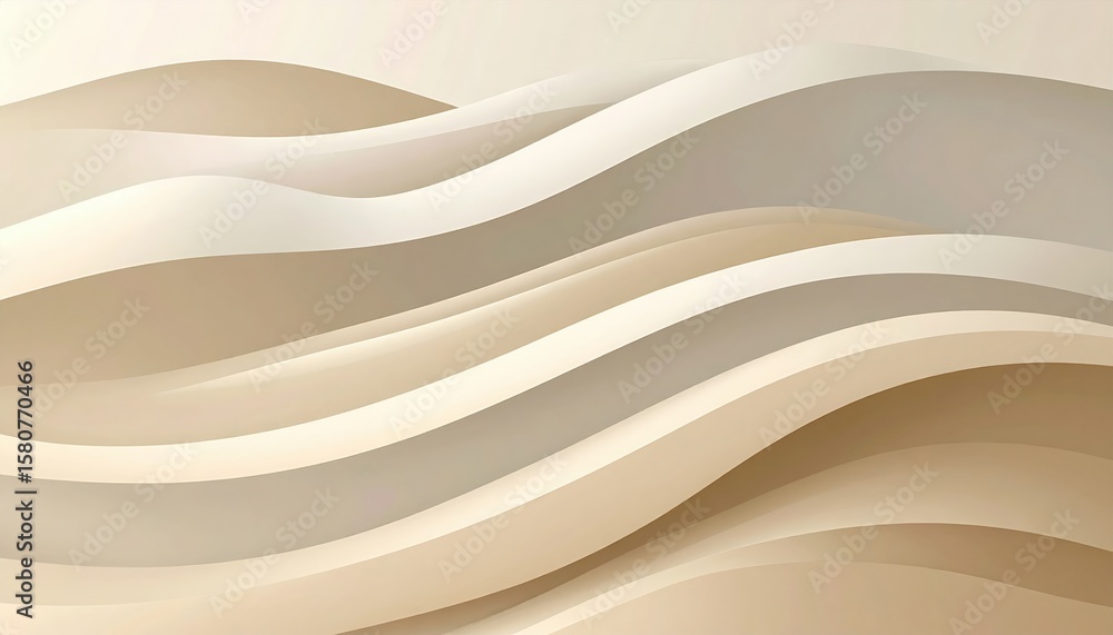 Poster abstract beige wave background design